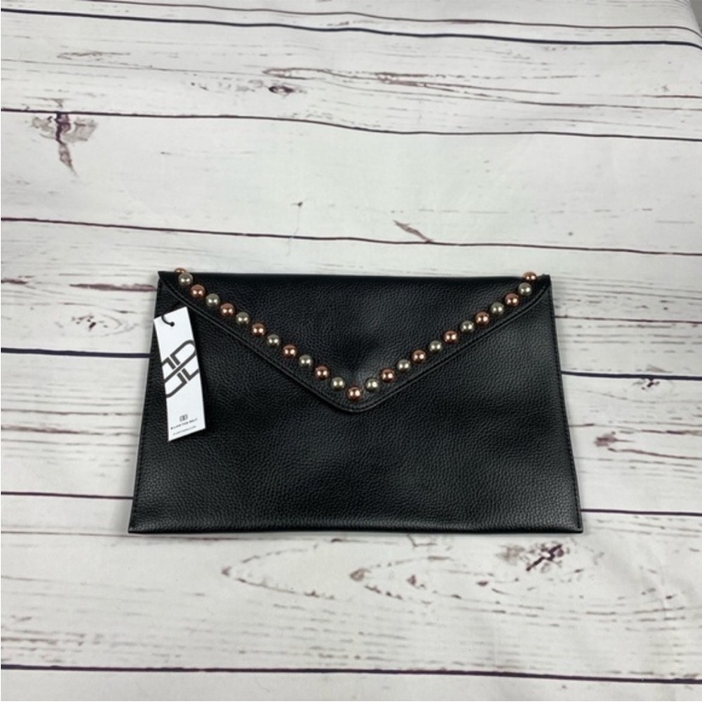 B-low The Belt Black Stud‎ Clutch vegan leather clutch